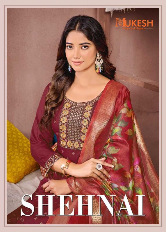 mukesh shehnai series 1001-1006 foil butti rayon wholesale readymade salwar kameez in surat