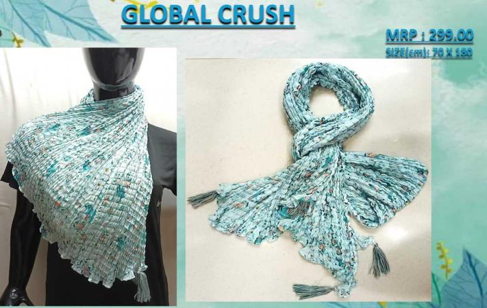 pr global crush stylish look rayon stoles online