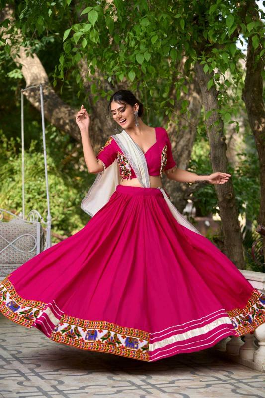 pr mahagauri rayon readymade navratri lehenga blouse design 