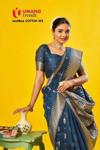 pr mahima cotton 392 claasic look cotton saree with blouse