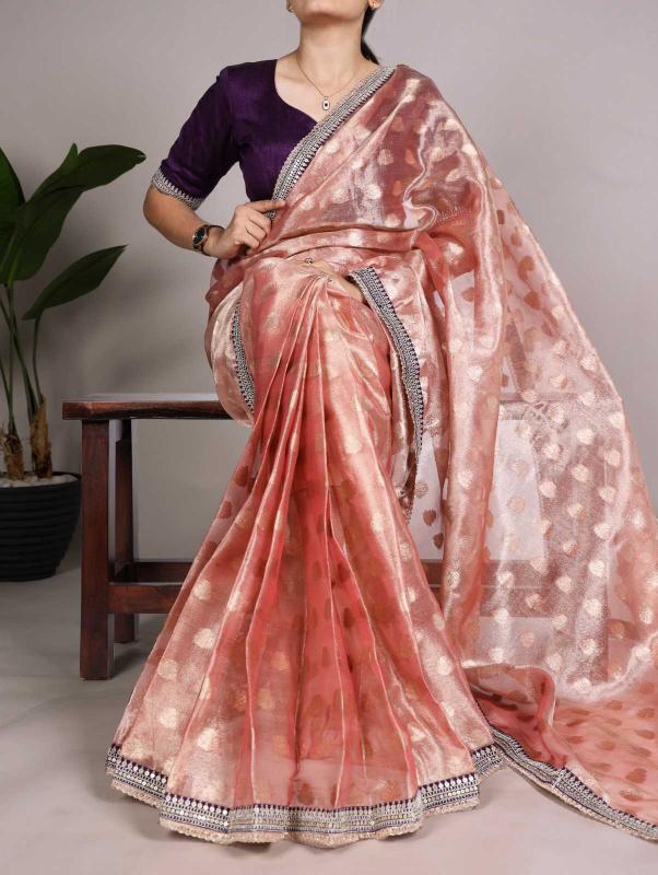 pr ynf7113 banarasi tissue silk saree