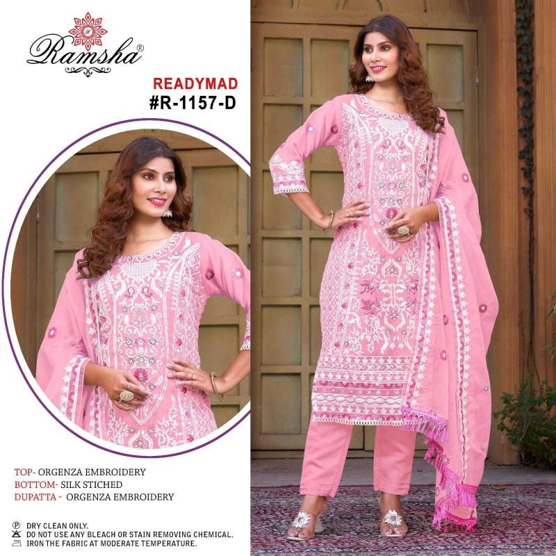 ramsha R-1157 nx organza embroidery readymade suit 