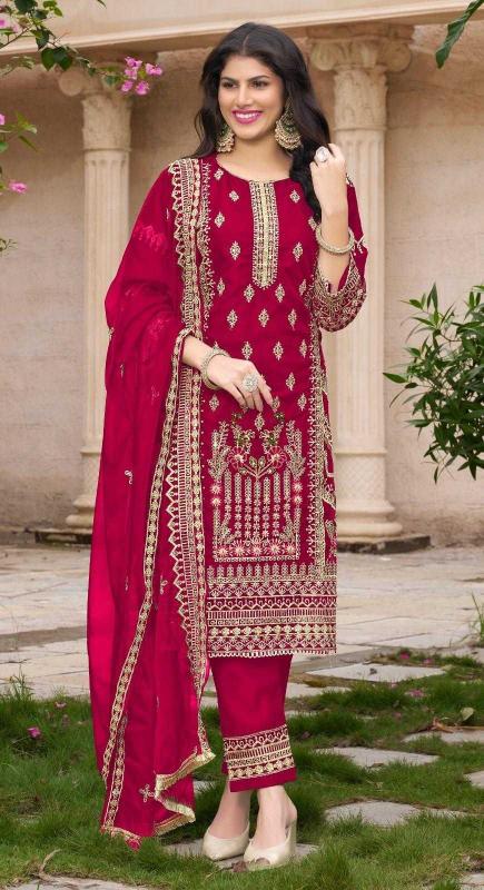 ramsha R-1169 organza embroidery readymade suit