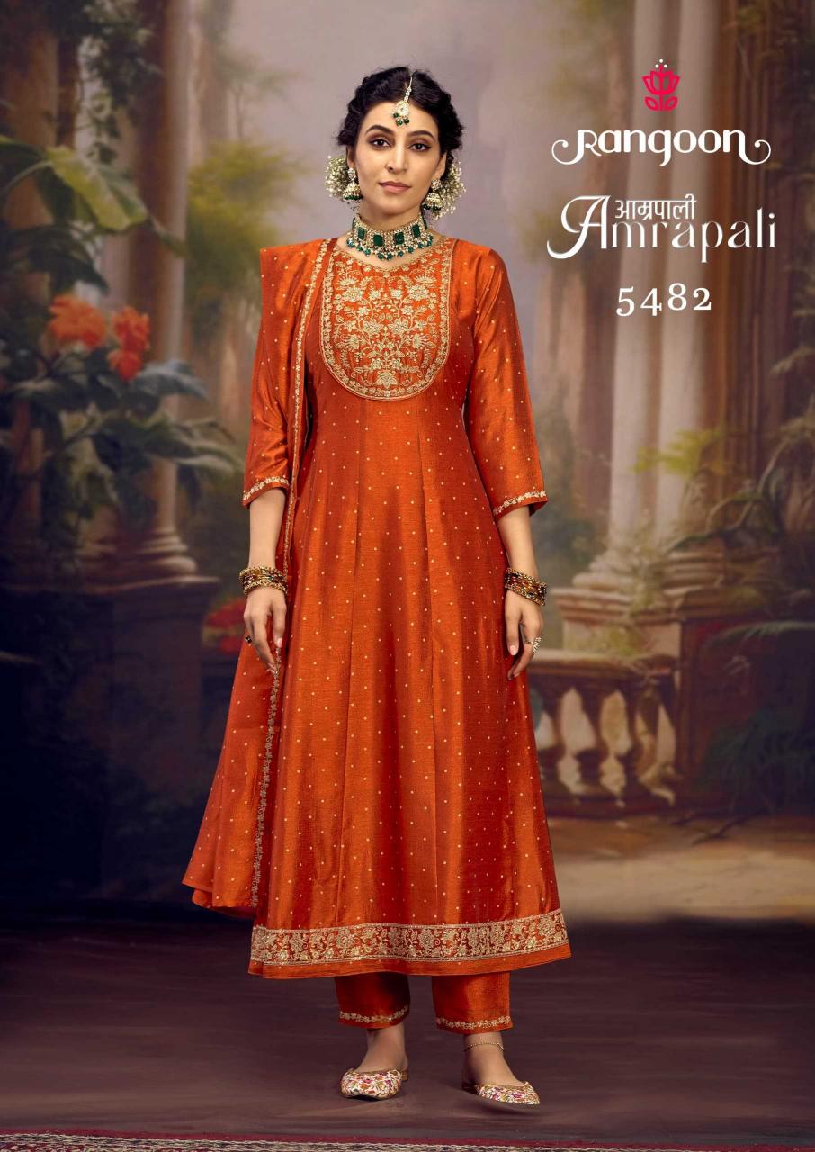 rangoon amrapali series 5481-5484 Silk wholesale readymade salwar kameez in surat