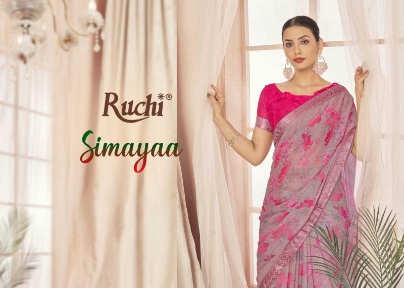 ruchi simayaa 34801-34803 Chiffon wholesale saree in surat 