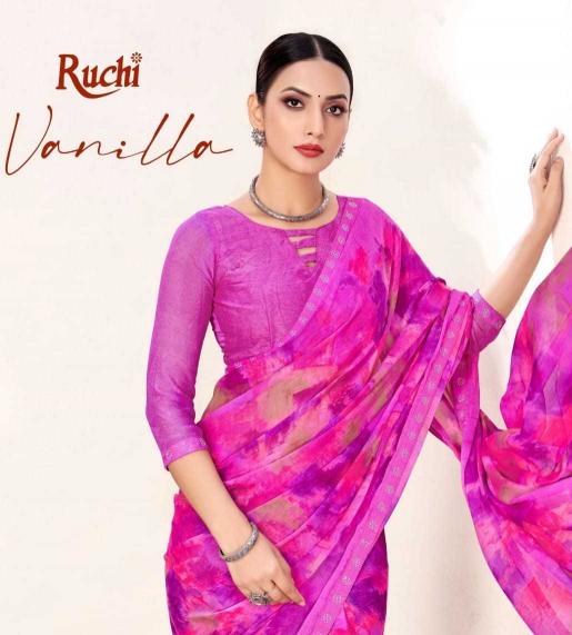 Ruchi vanilla vol 11 series 36401-36403 chiffon saree