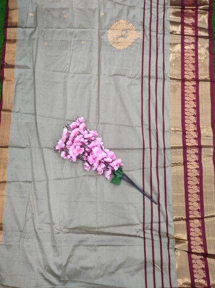 Rutrang vol-52 Cotton silk saree with pallu and blouse piece 