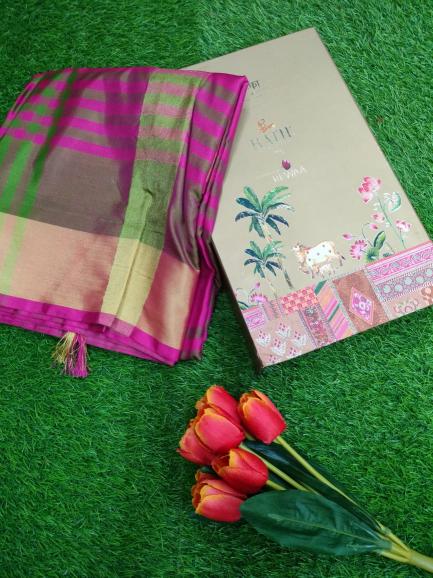 Rutrang vol 65 designer Satin Silk  saree with pallu and blouse piece 