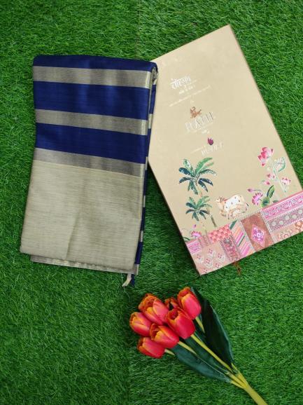 Rutrang vol 75 designer Cotton Silk saree with pallu and blouse piece 