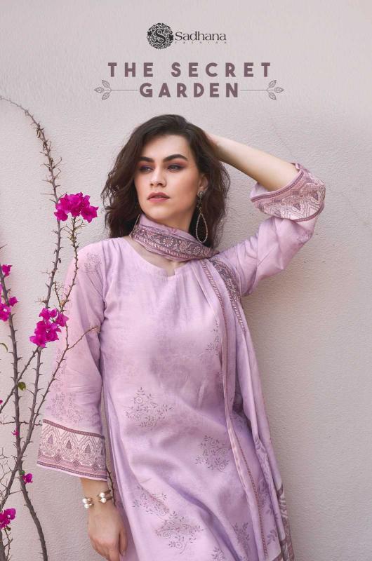 Sadhna Fashion the secret garden Series 10101 To 10108  digital print  Wholesale Salwar Kameez In Surat