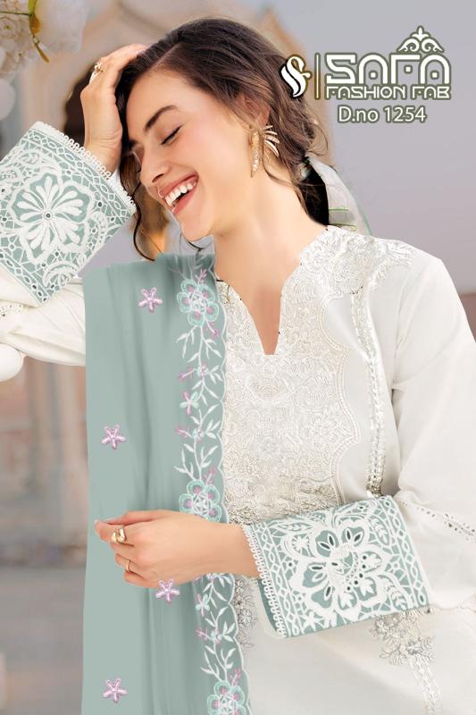 safa fashion 1254 georgette wholesale readymade salwar kameez in surat