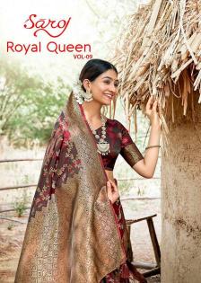 Saroj Royal Queen vol-9 series 1001-1006 satin silk saree