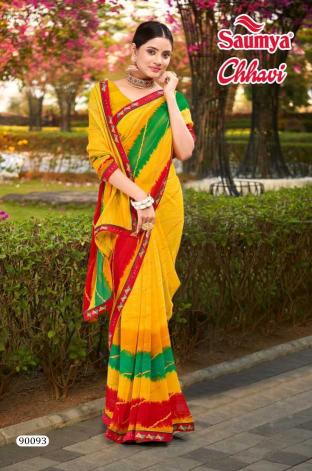 saumya chhavi series 90093-90098 georgette saree