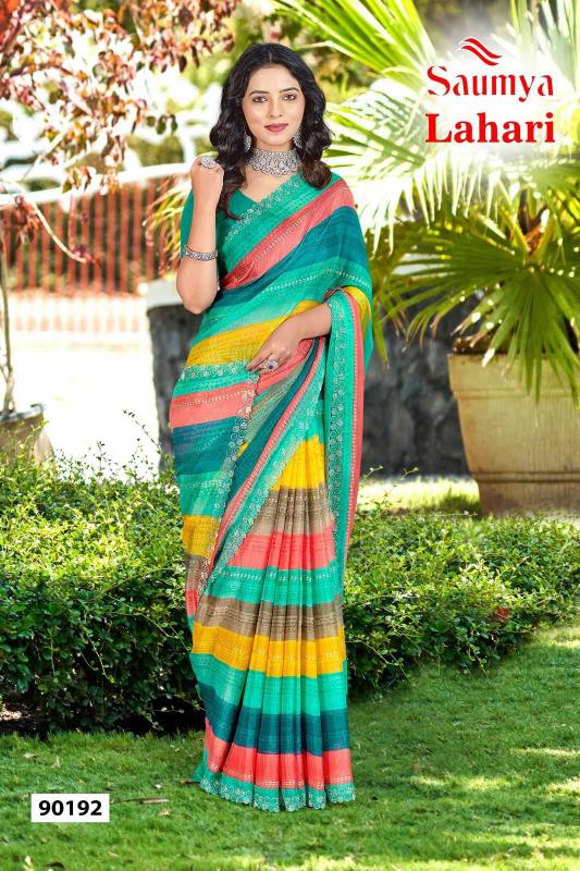 saumya lahri series 90187-90192 chiffon saree