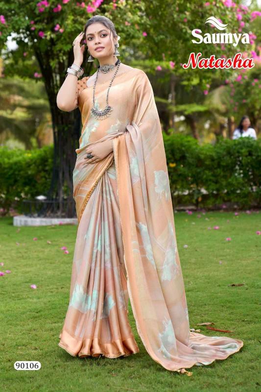 saumya natasha series 90099-90106  Kreva satin patta saree