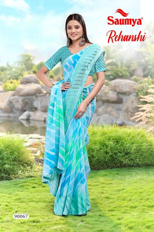 saumya rehanshi series 90063-90070 georgette saree