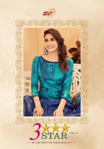 Sc 3Star Vol-22 series 2201-2212 Pure Cotton Printed suit