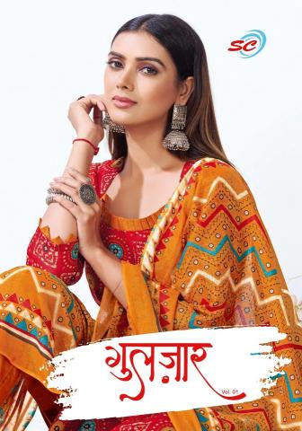 Sc Gulzar Vol-1 series 1001-1012 Pure Cotton suit