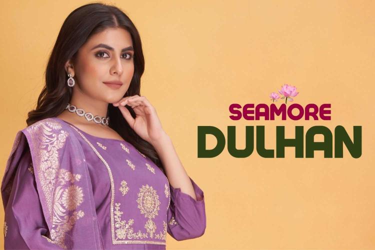 seamore dulhan series 11001-11003 Roman Silk wholesale readymade salwar kameez in surat