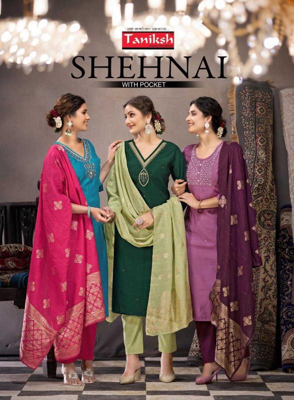 shehnai vol 2 by taniksh cotton viscose readymade classic suit