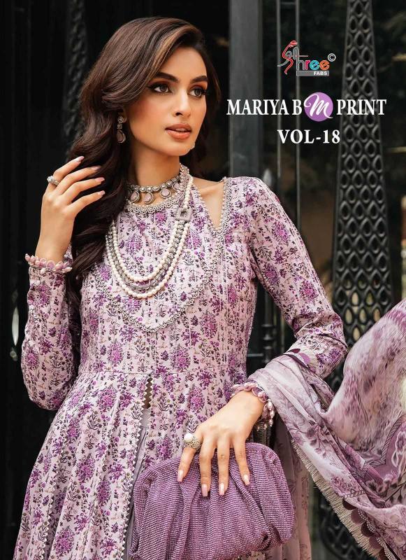 shree fab mariya b mprint vol 18 series 3655-3660 cotton suits 