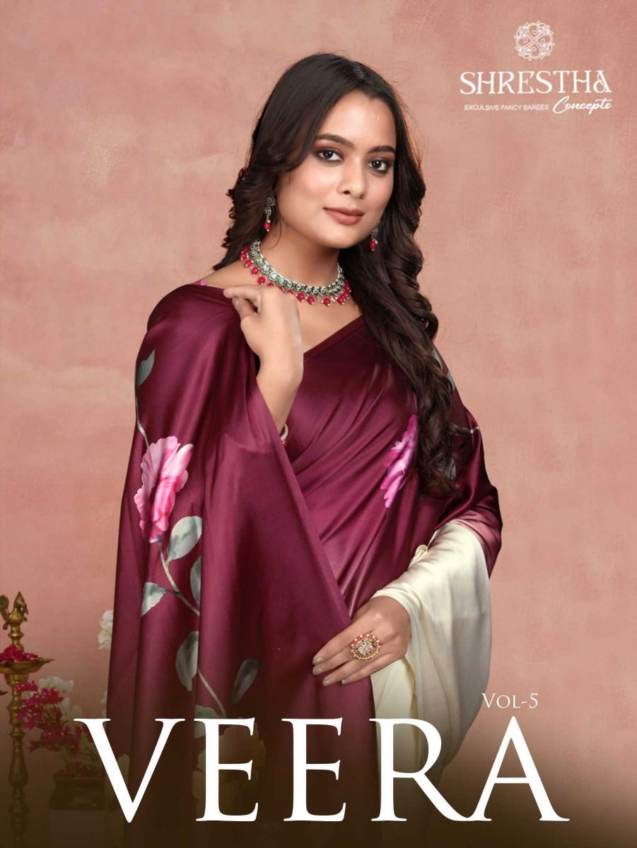 shreshtha veera vol 5 series 1025-1030 Japan Satin Pallu Soldier Body saree