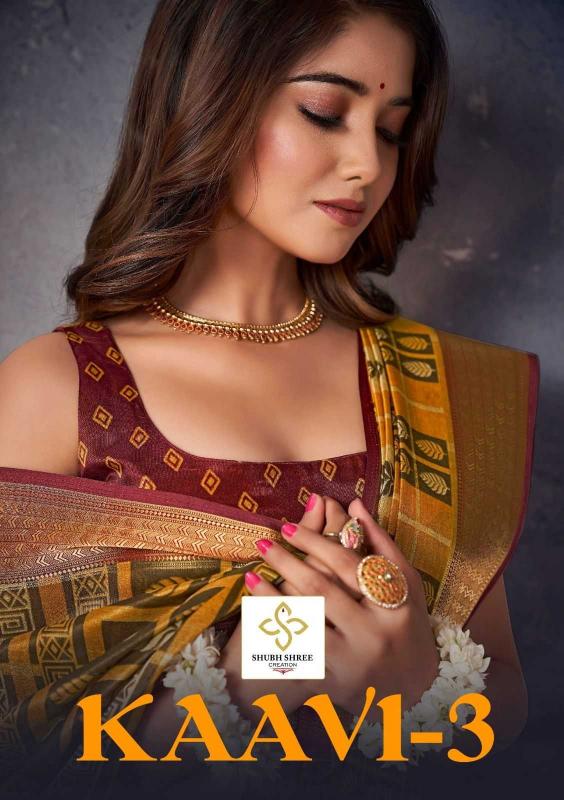 shubh shree creation kaavi vol 3 series 3001-3004 dola wholesale saree in surat 