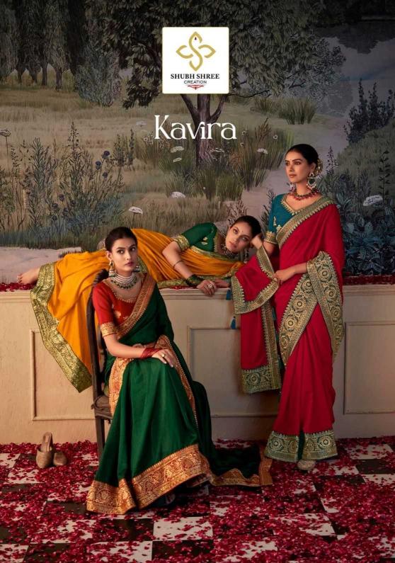 shubh shree creation kavira series 1001-1009 vichitra wholesale saree in surat