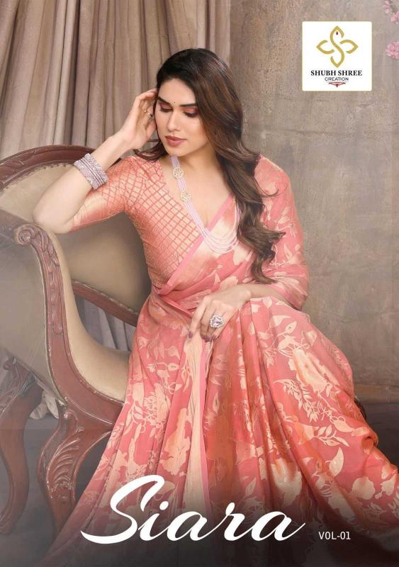 shubh shree creation siara series 101-106 brasso wholesale saree in surat