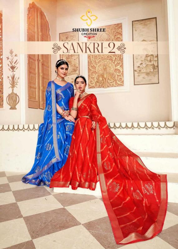 shubh shree sankri vol 2 series 1001-1006 chiffon wholesale saree in surat