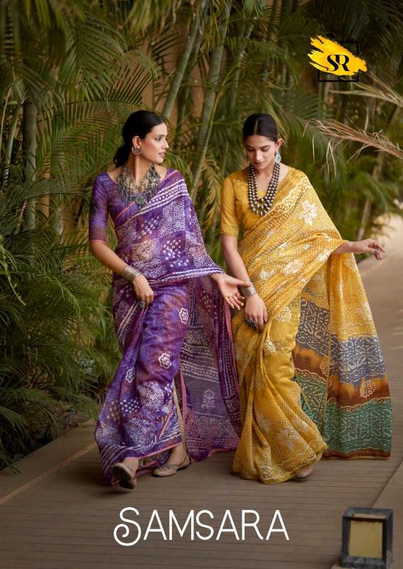 sr samsara series 1001-1010 Hand Batiq print saree