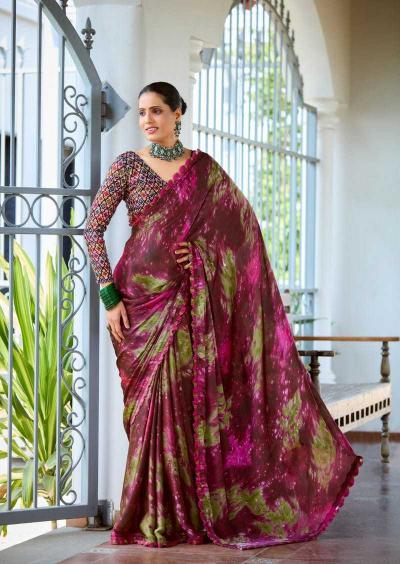 stavan tapsya series 1001-1010 Two Tone Sartin wholesale saree in surat 