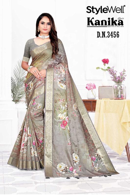 stylewell kanika series 3449-3456 Digital Print wholesale saree in surat 