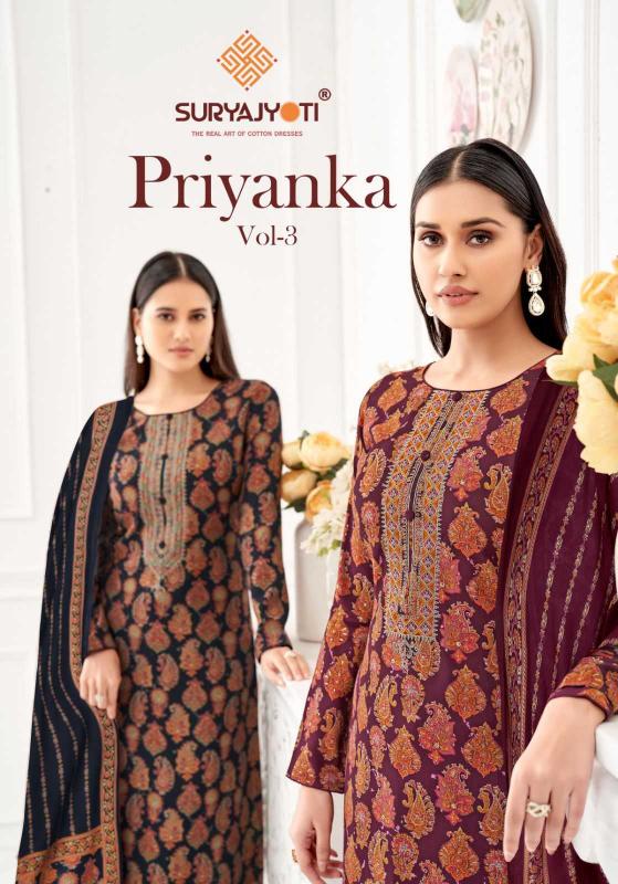 suryajyoti priyanka vol 3 series 3001-3006 pure modal suit 