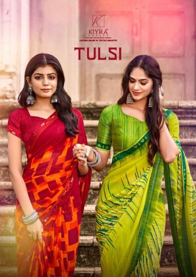 tulsi bu kiyra major georgette colourful saree collection