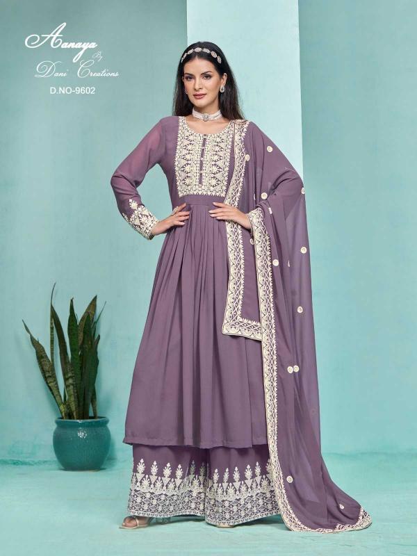 twisha aanaya vol 196 series 9601-9604 faux georgette wholesale salwar kameez in surat