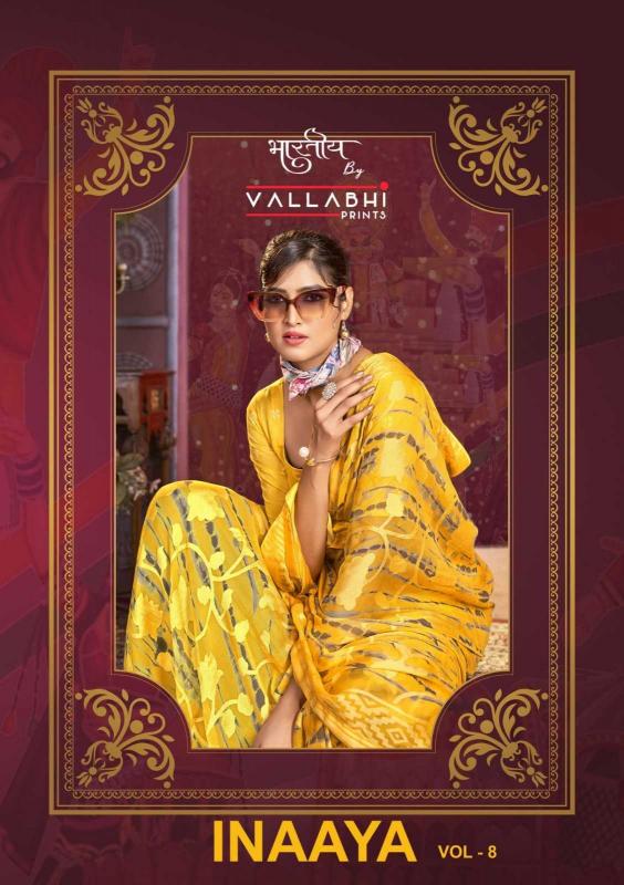 vallabhi inaaya vol 8 series 161142-161147 brasso wholesale saree in surat 