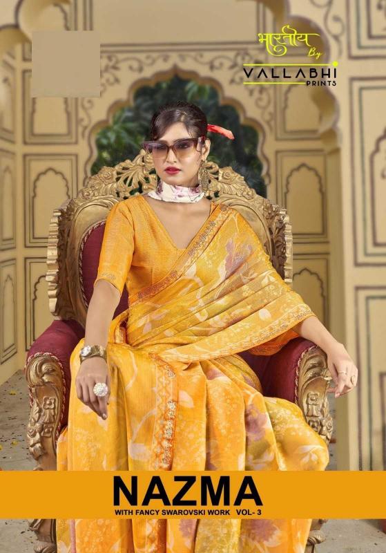 vallabhi nazma vol 3 series 161266-161271 brasso wholesale saree in surat 