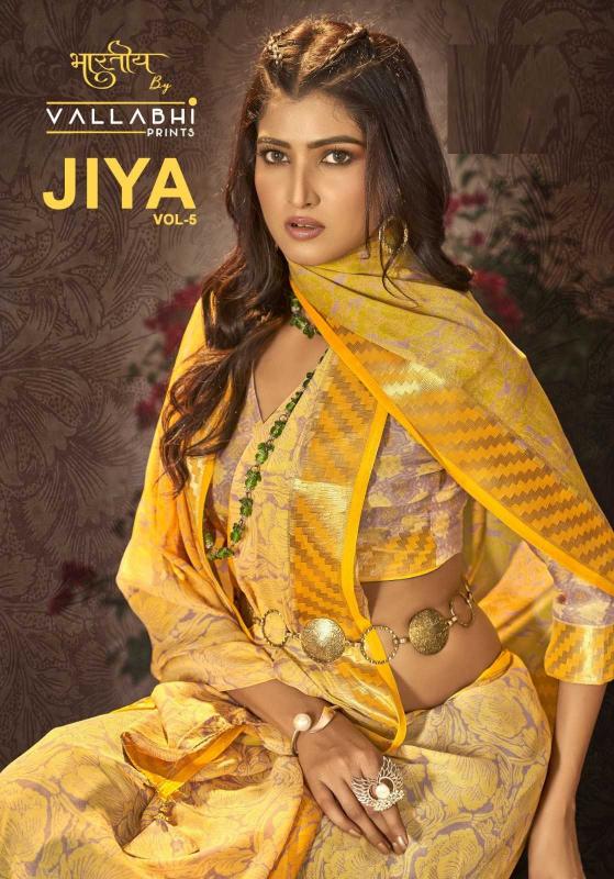 vallabhi prints jiya vol 5 series 161242-161247 georgette wholesale saree in surat 