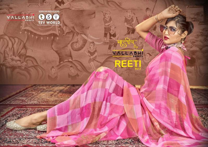 vallabhi prints reeti vol 3 series 161272-161277 georgette wholesale saree in surat 