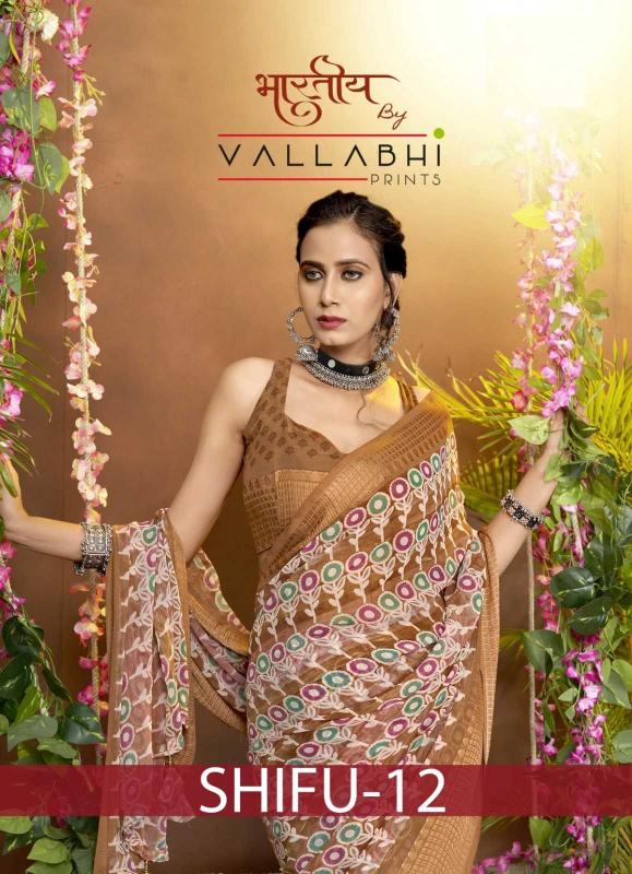 vallabhi prints shifu vol 12 series 28871-28876 georgette wholesale saree in surat 