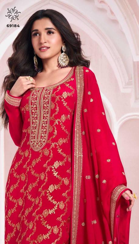 vinay kuleesh nidhi fancy jacquard chinon suits for ladies