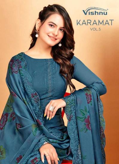 Vishnu impex karamat vol 5 series 72001-72008 silk georgette wholesale salwar kameez in surat