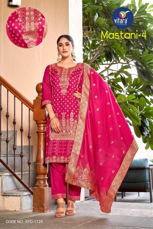 vitara fashion mastani vol 4 series 1124-1125 heavy nylon dola viscos readymade suit 