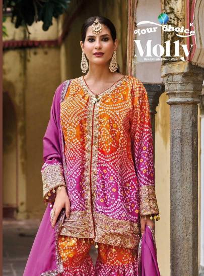 your choice molly series 2001-2002 Heavy Chinon wholesale readymade salwar kameez in surat