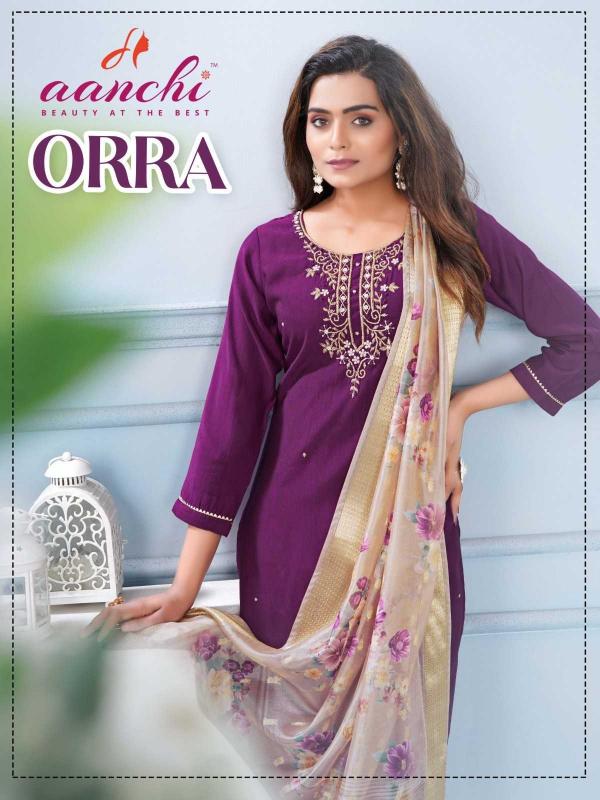 aanchi orra series 70001-70004 fancy wholesale readymade salwar kameez in surat