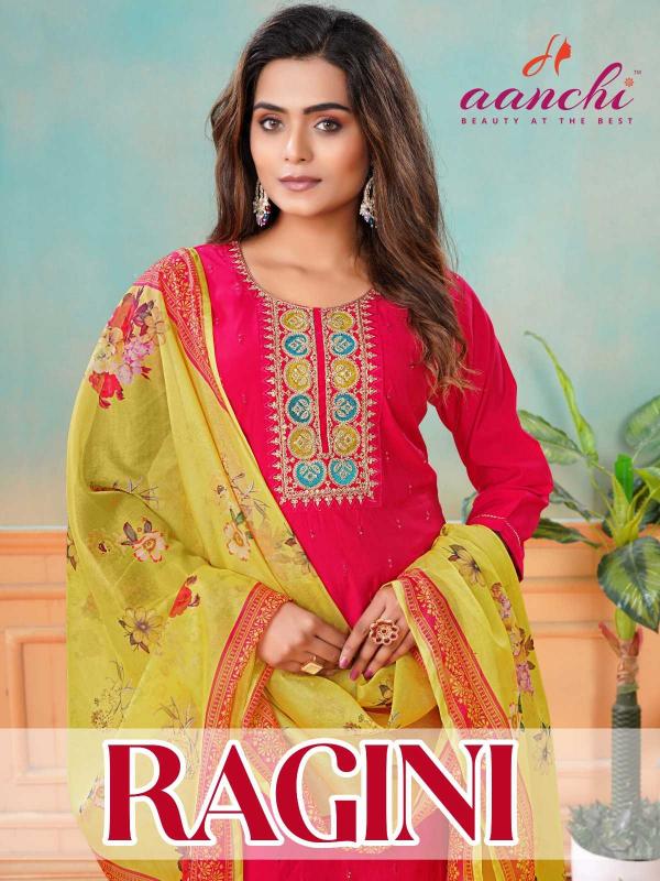 aanchi ragini series 63001-63004 Roman Silk wholesale readymade salwar kameez in surat