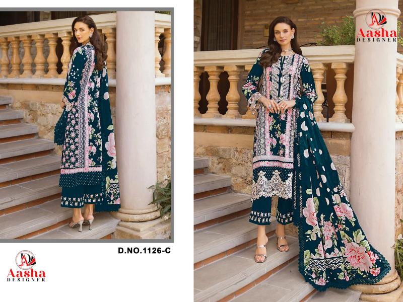 Aasha Designer 1126 Pakistani Suits Shop Premium Quality at Wholesale