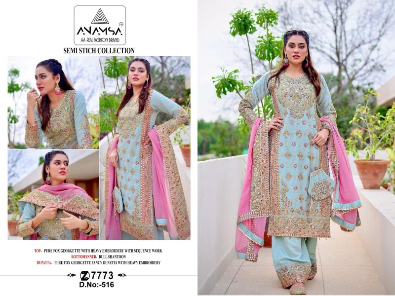 Anamsa 516 Georgette Pakistani Salwar Kameez Elegant Ethnic Wear for Women