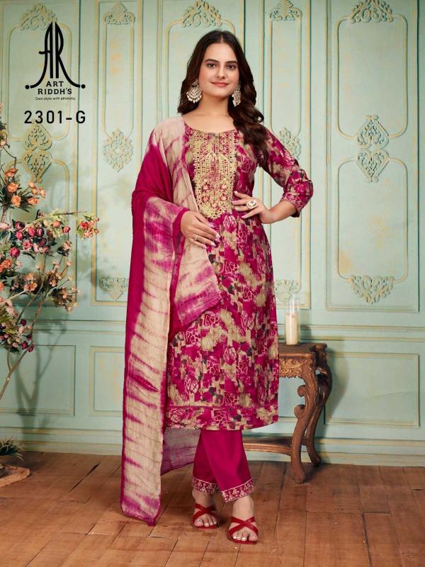 artriddh combo series 2301 MODAL CHANDERI wholesale readymade salwar kameez in surat